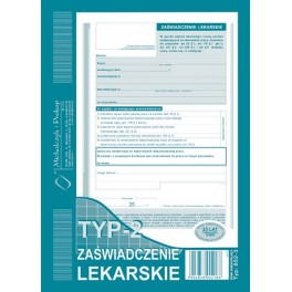 ZAŚWIADCZENIE LEKARSKIE TYP-2 852-3